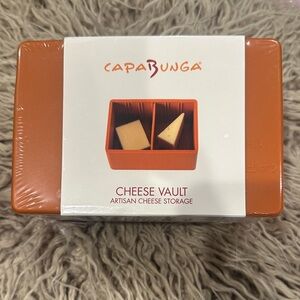 Capabunga Cheese Vault in Orange NEW sealed charcuterie artisan storage box